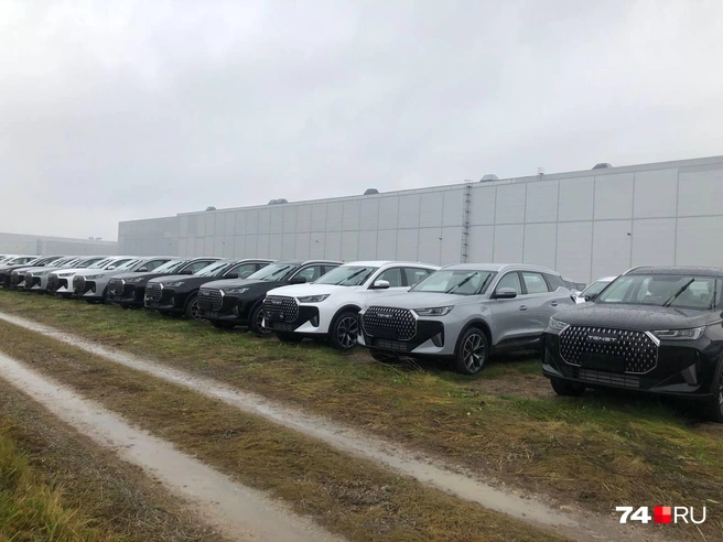Территория около бывшего завода Volkswagen заставлена Tenet T7 (копия Chery Tiggo 7 Plus) | Источник: Артем Краснов