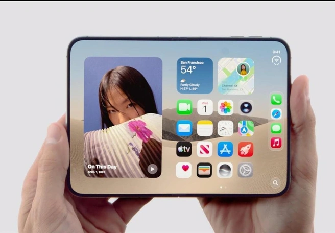 Раскладной iPhone в разложенном виде будет как iPad | Источник: Apple