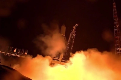 Минобороны показало запуск ракеты с космодрома Плесецк