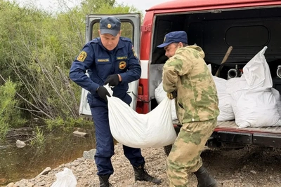 Укрепление насыпи в ДНТ «Шишкино-Остров» на четырёх участках