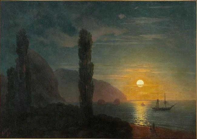 Айвазовский Иван Константинович, «Лунная ночь в Крыму», 1861 | Источник: Московский аукционный дом