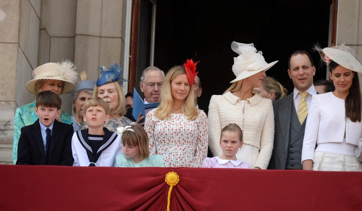 Леопольд Виндзор (второй слева) на Trooping the Colour 2017.