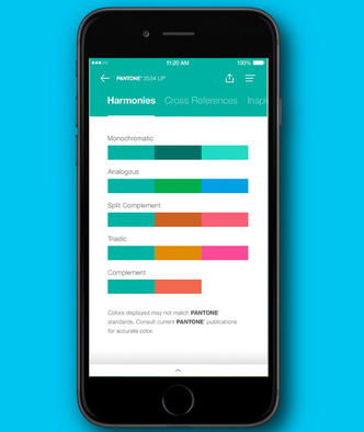 Мобильное приложение Pantone для iOS