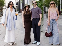 На ней Jacquemus, на нем Topshop: в чем гуляют в июле московские модники