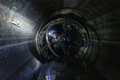 Реконструкцию канализационного коллектора завершили на набережной Фонтанки