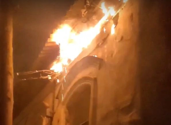 Опубликовано видео пожара в историческом центре Рязани | ya62.ru