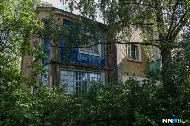 Старые здания в Володарском районе окружают деревья | Источник: Наталья Бурухина / NN.RU