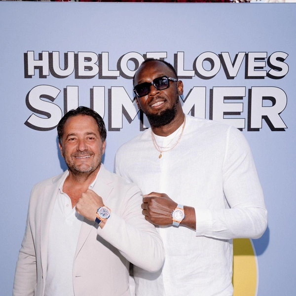 Жюльен Торнар, CEO Hublot, и атлет Усэйн Болт