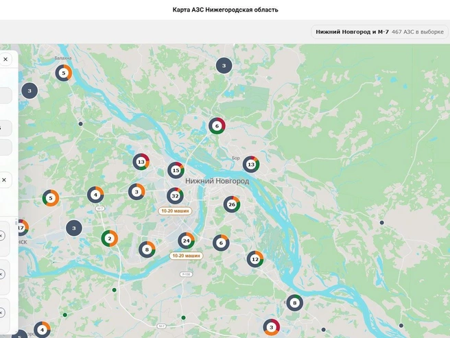 Внешний вид интерактивной карты | Источник: правительство Нижегородской области