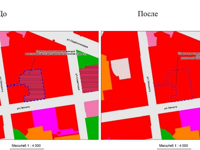 Территорию привели в соответствие с Генеральным планом, согласно которому она относится к зоне общественно-деловой застройки. | Источник: комиссия ПЗЗ