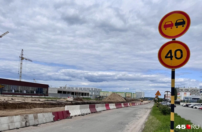 В Заозерном активно строят дорогу по Витебского | Источник: Юлия Король / 45.RU / Архив