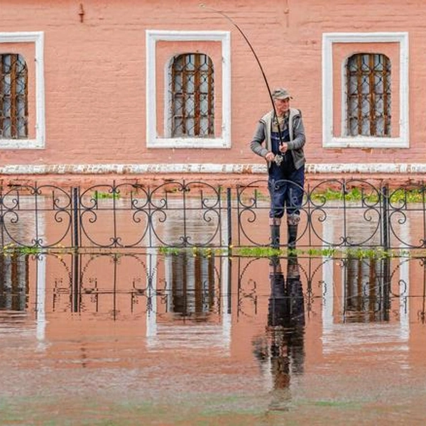 Съемка затопленного Усолья | Источник: Тимофей Калмаков / 59.RU