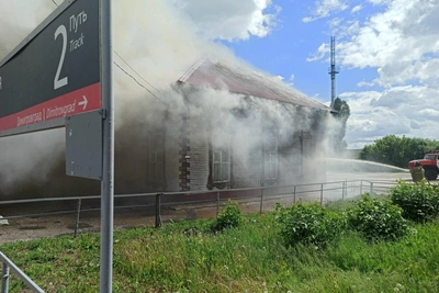 Пожар на вокзале в Самарской области