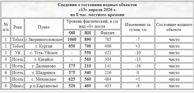 Источник: скрин с сайта Курганского ЦГМС