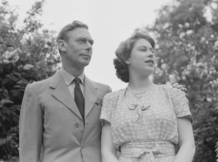 Король Георг VI и принцесса Елизавета, 1946 год