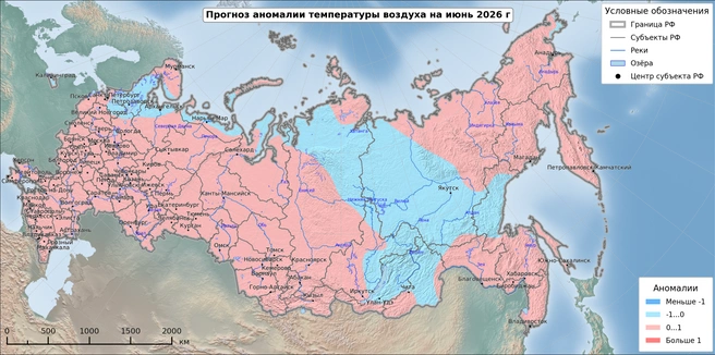 В июне температура воздуха придет к норме | Источник: Meteoinfo.ru