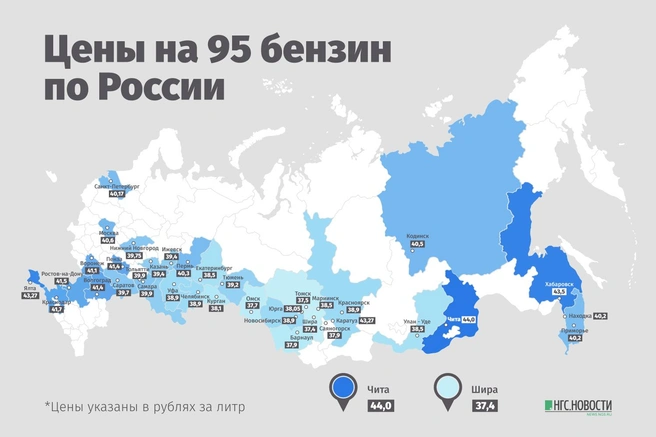 Цены по Красноярскому краю почти не отличаются, поэтому мы решили их не сравнивать в отдельности