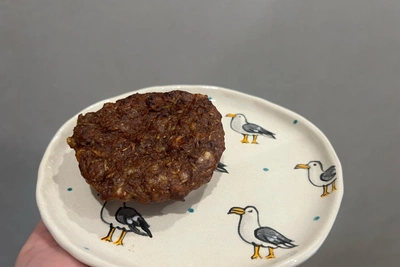 Кабачковые кексы с творогом и какао