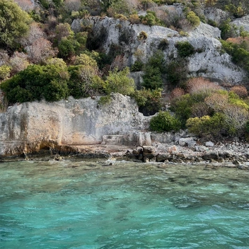 Вид на древний затонувший город Кекова | Источник: Елизавета Пенкина