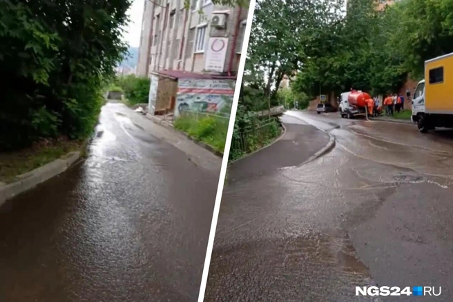 Вода утекала в частные дома Николаевки | Источник: читатель NGS24.RU