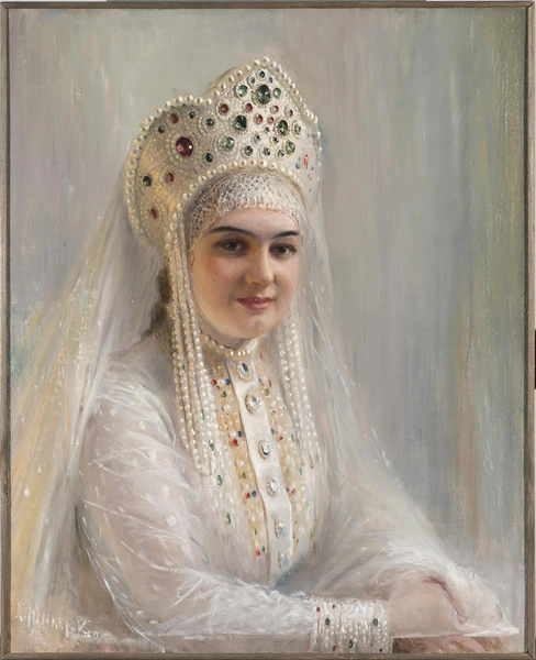 Софья Юнкер-Крамская. Девушка в кокошнике (между 1891-1910) | Источник: Legion Media 