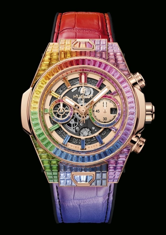 Радужная новинка: Hublot представил часы Big Bang Unico Full Baguette Rainbow