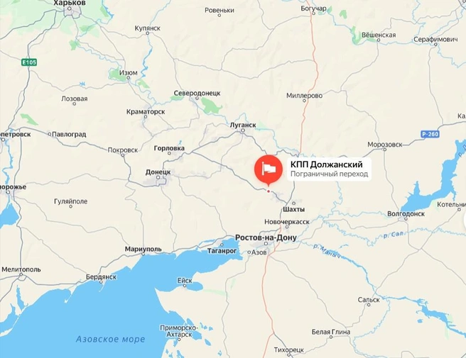 В выходные движение на этом участке трассы Е-50 особенно оживлённое | Источник: Яндекс.Карты / yandex.ru/maps