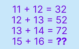 Здесь точно есть логика, но найти ее смогут только люди с IQ выше 130: сколько будет 15+16?