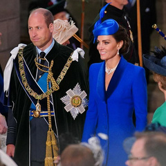 Королевский синий: Кейт Миддлтон на праздновании в честь коронации в Шотландии