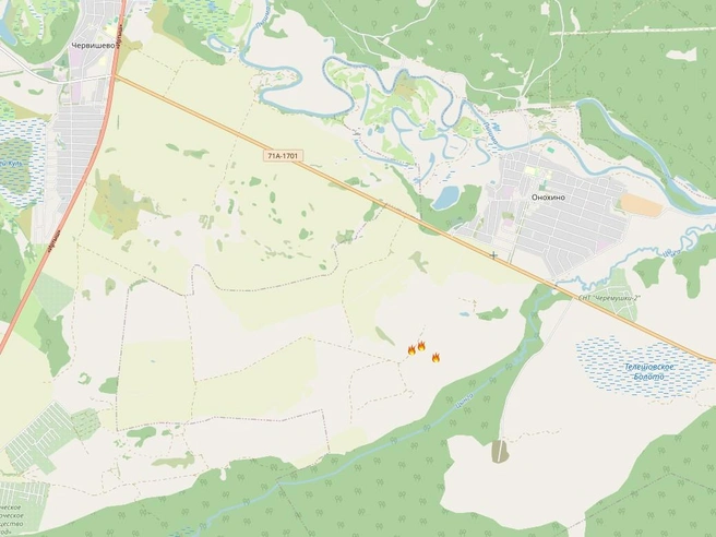 Термоточки видны со спутника — здесь жгут кур | Источник: СКАНЭКС