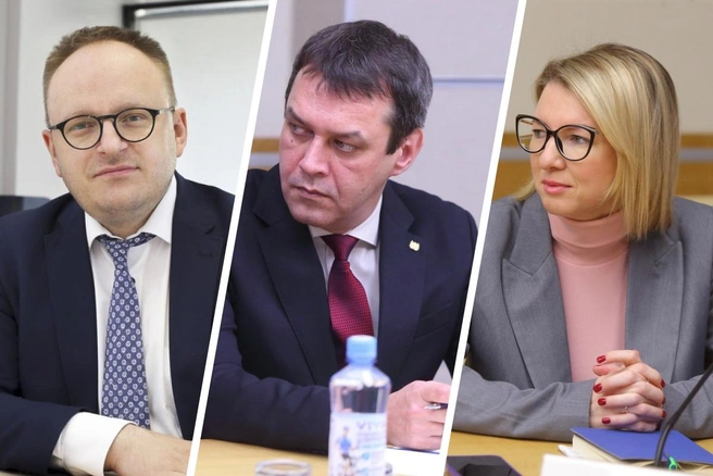 Новые лица в администрации: Сергейчик, Филиппов и Гомозова (слева направо) | Источник: администрация Томской области