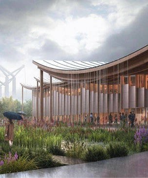 Эко-парус: студия BIG спроектировала конференц-зал в Руане