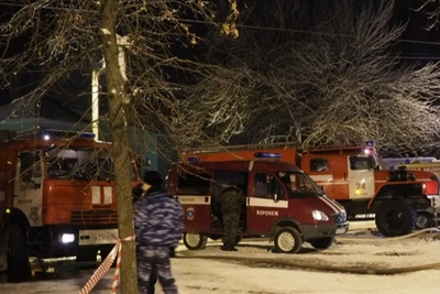 Пожар в Воронеже: в здании Соцфонда пострадал мужчина