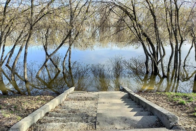 В Рязанской области началось половодье, но ночью гололедица