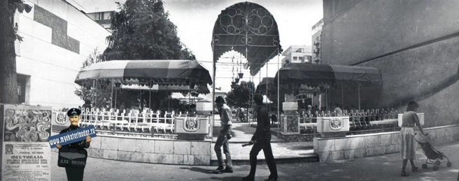 Кафе у Театра оперетты, Красная, 40, 1987 год | Источник: Василий Кадоркин / myekaterinodar.ru