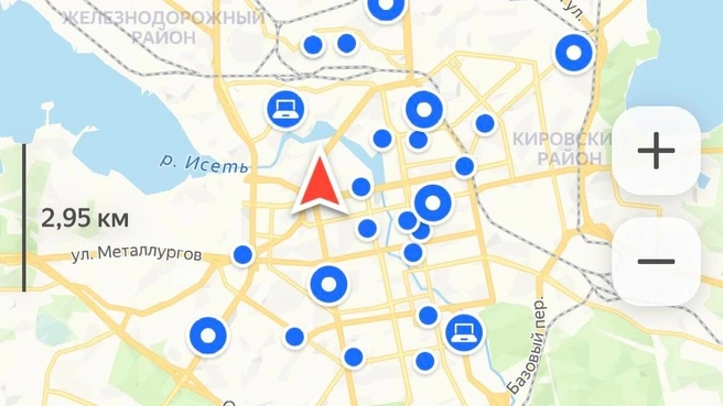 На офлайн-картах можно найти точки, где ловит Wi-Fi, только введите запрос в поисковую строку  | Источник: Яндекс Карты 