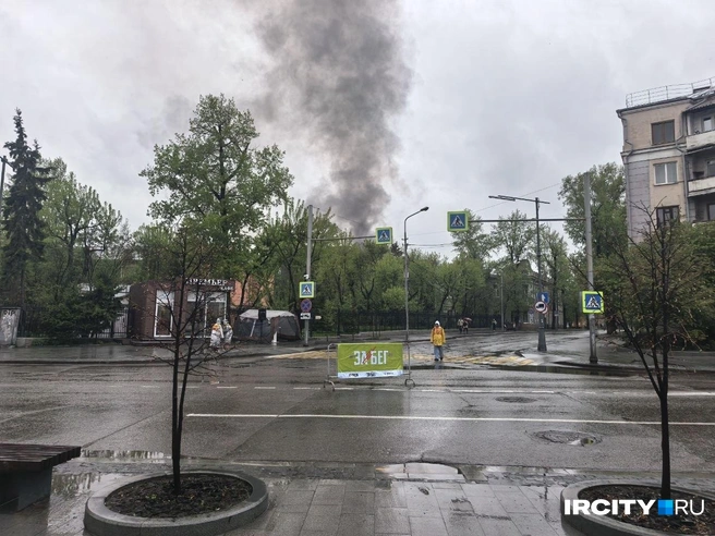 Бульвар Гагарина и его окрестности были перекрыты для проведения массового марафона | Источник: Алёна Кашпарова / «ИрСити»