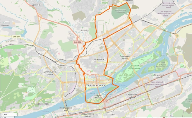Так сейчас выглядит Центральный район города | Источник: openstreetmap.org