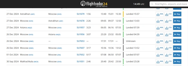 Источник: Flightradar24.сom