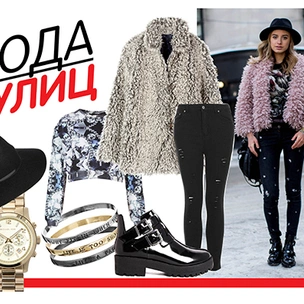 Street style: Полушубок из искусственого меха