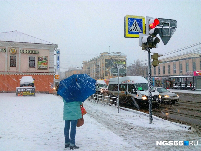 Из-за смешанных осадков на улице одновременно и снег, и дождь | ngs55.ru