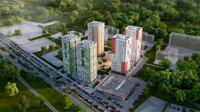 ЖК «Южный сад» находится в тихом районе рядом с парками. До центра города около 25 минут на машине | Источник: «РИВЬЕРА-ИНВЕСТ=Екб»