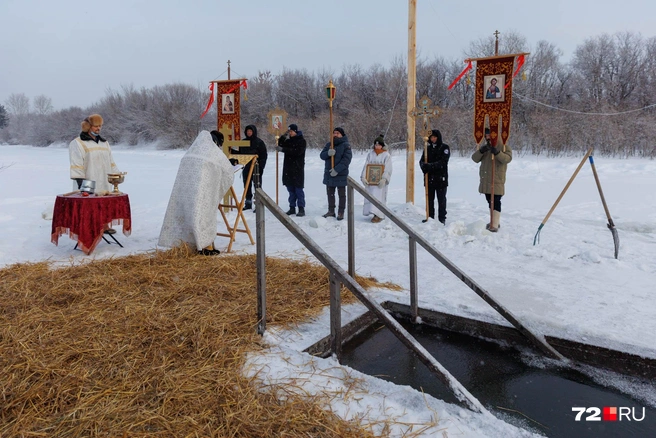 Так выглядит купель в пригороде Тюмени | Источник: Ирина Шарова / 72.RU
