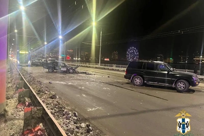 Массовая авария на Октябрьском мосту в Новосибирске