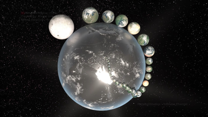 Фото №1 - Какие бы размеры были у стран, если бы они были планетами (видео)