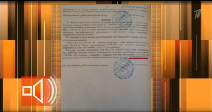 Результат теста показал, что Мария — дочь Тенина