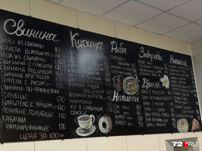Цены на разные блюда приемлемые  | Источник: Мария Токмакова / 72.RU