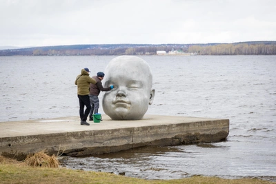 Голова младенца в Екатеринбурге изуродована вандалами. Стоимость 2 млн
