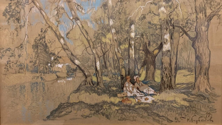 Константин Горбатов. Пикник. 1919. Собрание Альбион Галереи, Москва | Источник: Пресс-служба