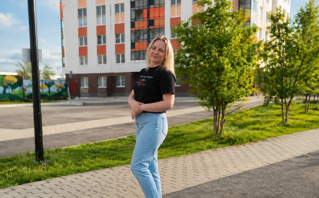 Екатерина вместе с супругом купили квартиру в ЖК «Южный сад» на стадии строительства, и в итоге не пожалели | Источник: «РИВЬЕРА-ИНВЕСТ=Екб»